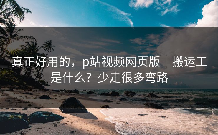 真正好用的，p站视频网页版｜搬运工是什么？少走很多弯路