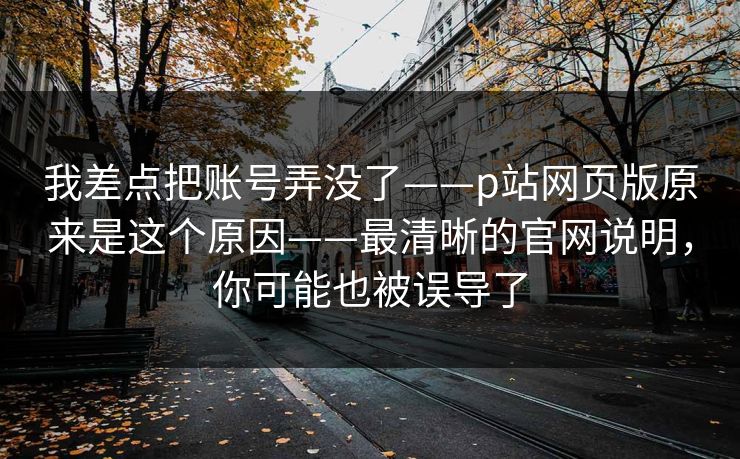 我差点把账号弄没了——p站网页版原来是这个原因——最清晰的官网说明，你可能也被误导了