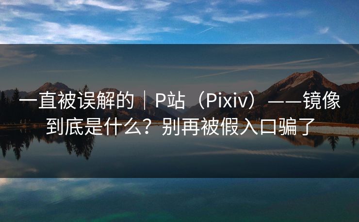 一直被误解的｜P站（Pixiv）——镜像到底是什么？别再被假入口骗了