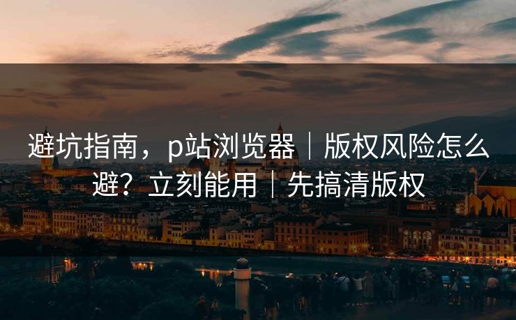 避坑指南，p站浏览器｜版权风险怎么避？立刻能用｜先搞清版权