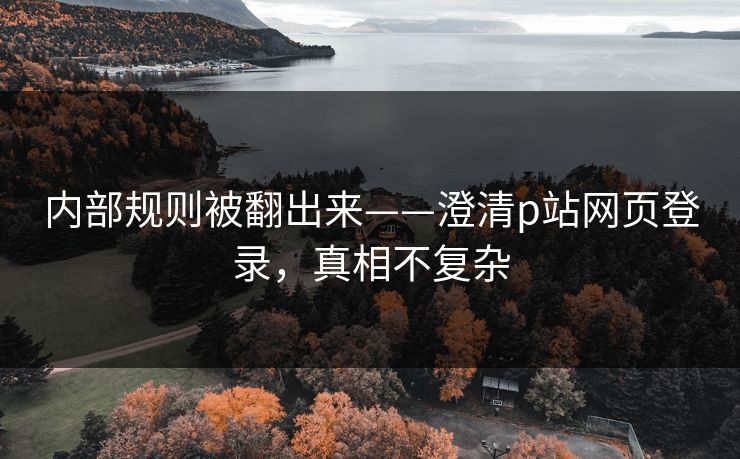 内部规则被翻出来——澄清p站网页登录,真相不复杂 内部规则被翻出来——澄清p站网页登录,真相不复杂