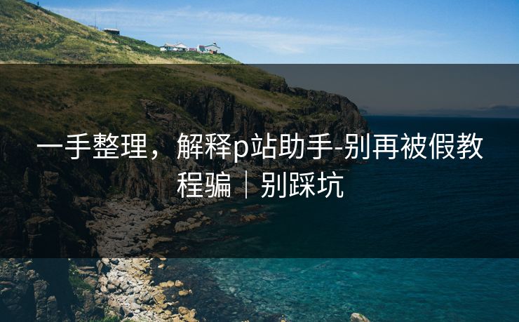 一手整理，解释p站助手-别再被假教程骗｜别踩坑