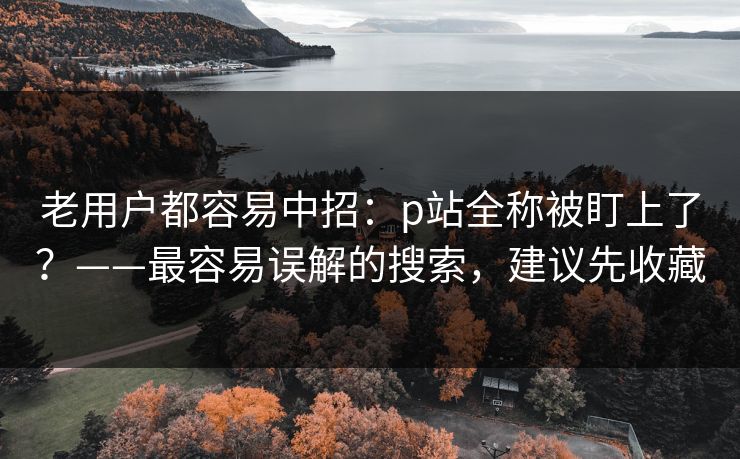 老用户都容易中招:p站全称被盯上了?——最容易误解的搜索,建议先收藏 老用户都容易中招:p站全称被盯上了?——最容易误解的搜索,建议先收藏