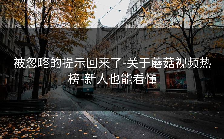 被忽略的提示回来了-关于蘑菇视频热榜-新人也能看懂